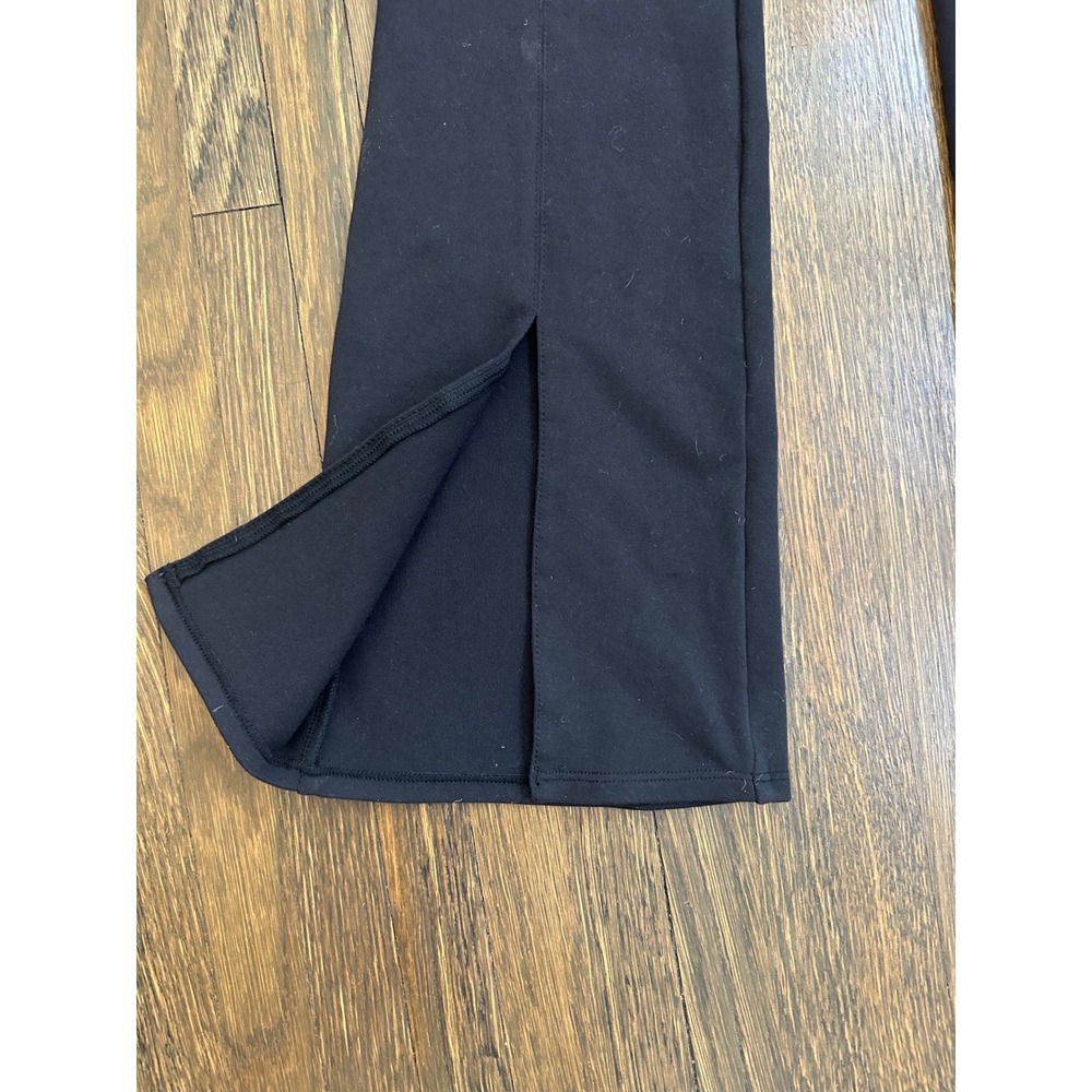Alo Yoga Black Airbrush High Waist Front Slit Flare Leggings Size M RN87370 - Picture 3 of 7